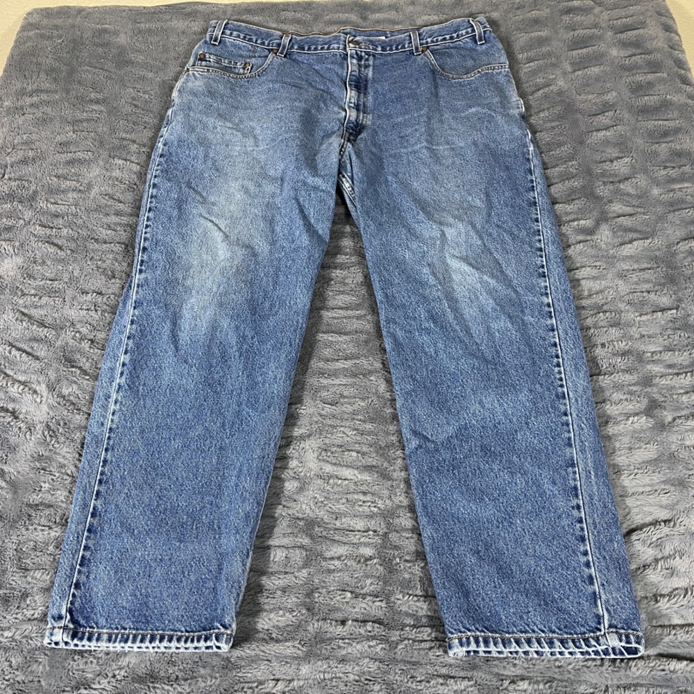 Levis 545 Loose Fit Jeans Mens 44x30 Blue Medium Wash Straight Leg Denim AP404